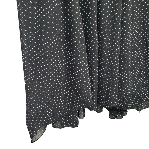 Lane Bryant 26 28 Dress Chiffon Polka Dot Maxi Flutter Sleeve Smocked Waist Lace - Picture 7 of 14